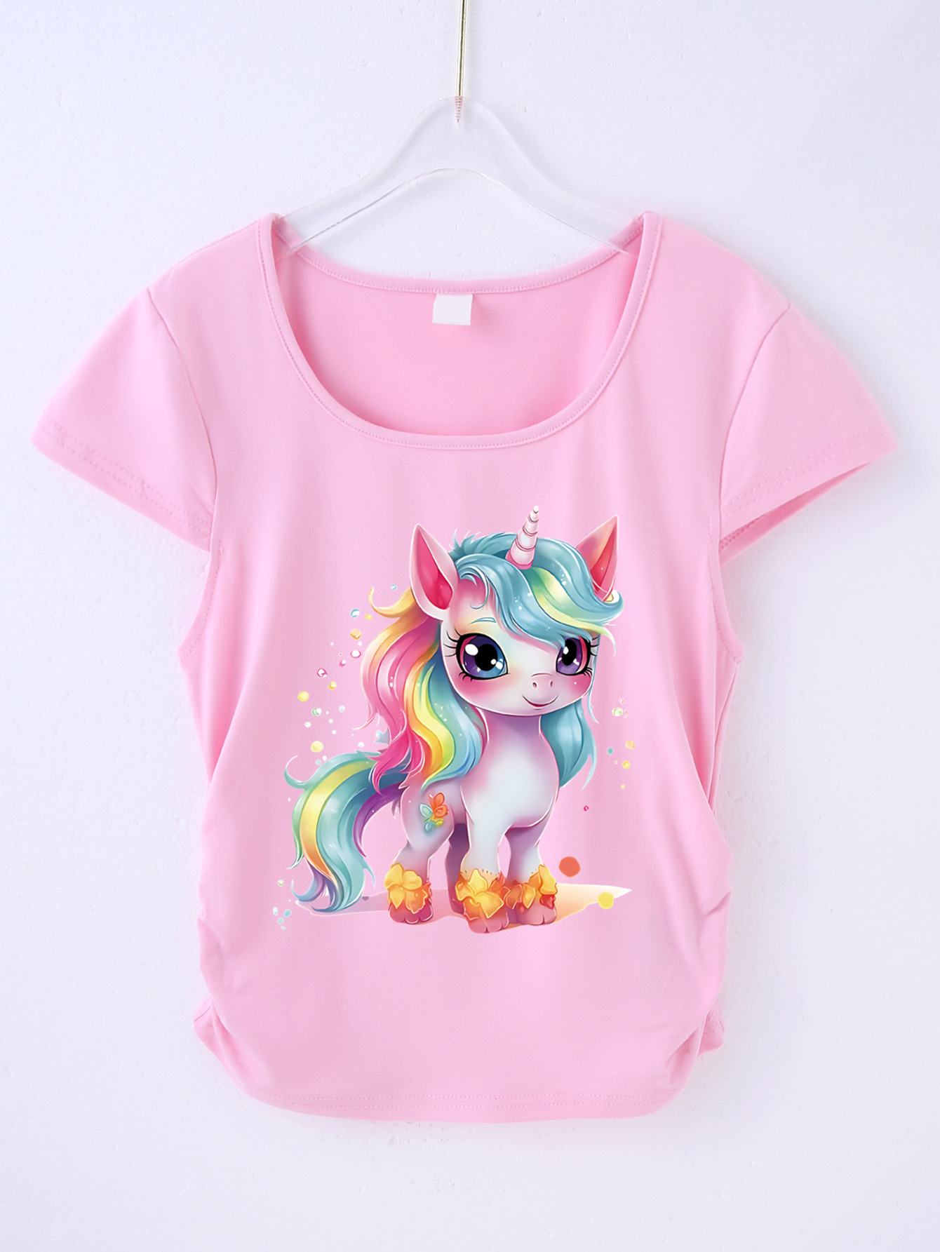 유니콘 핑크 티셔츠