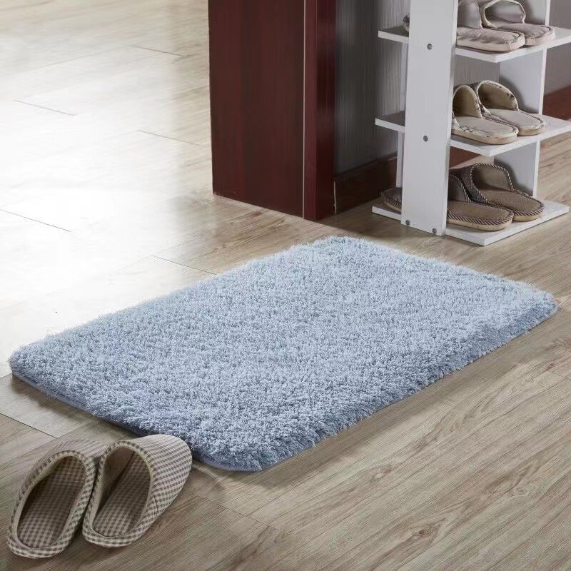 Floor Mats, Bedroom Door Mats, Living Room Mats, Bathroom Absorbent Foot Mats, Kitchen and Bathroom Non-Slip Carpets, Solid Color, Versatile