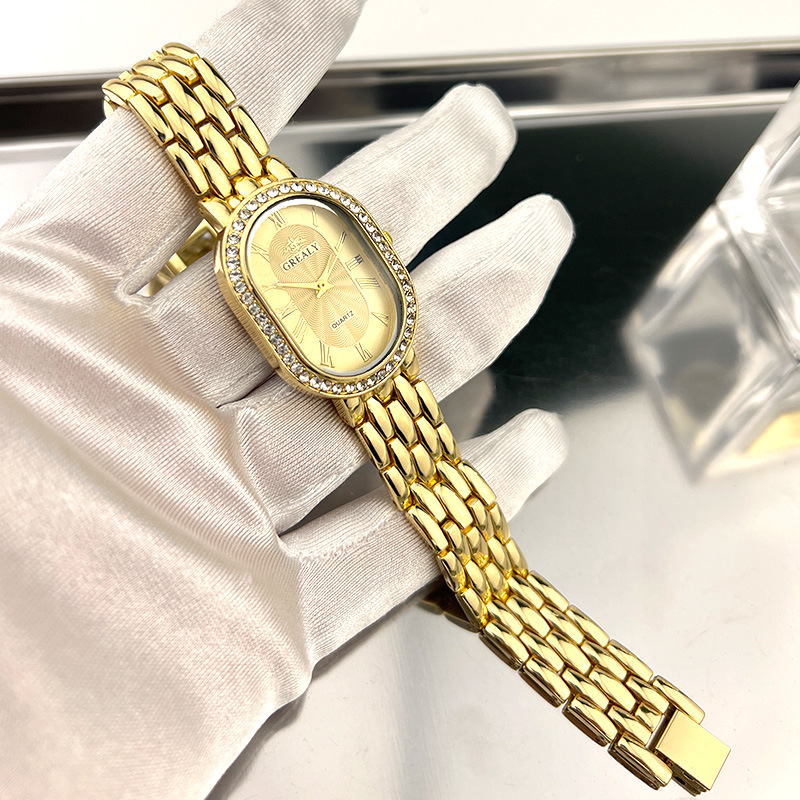 50g Weight Ordinary Glass Mirror Material Alloy Strap Material Watch Classification Pointer Display Type Jewelry Buckle Buckle Style Oval Dial Shape Daily Occasion Quartz Movement Geometric Pattern Women's Gender Simple Style Style Simple Style Geometric Jewelry Buckle Quartz Women's Watches 10