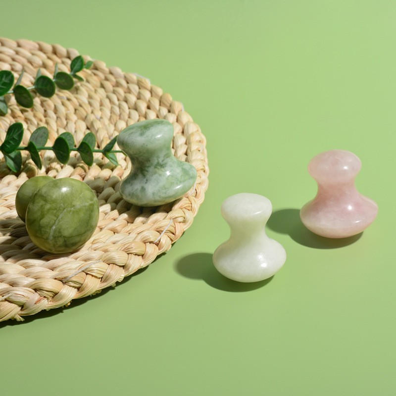 Jade mushroom stone massage beauty smooth and comfortable massage facial massager ladies massage Meridian manufacturers wholesale