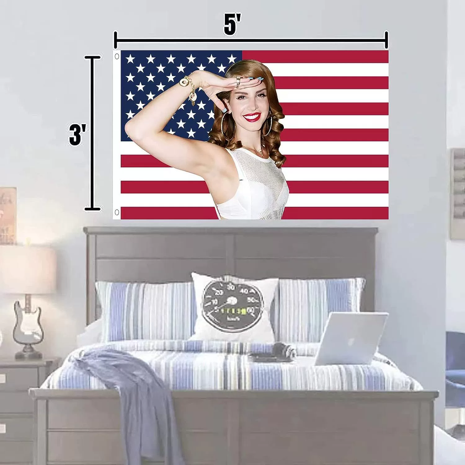 Источник флага Amazon MAGJIUKE La-na Del Rey флаг 3X5FT настенный гобелен