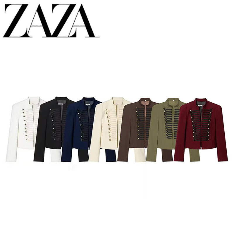 Zaza Self-Made European and American Style Wholesale Women's Clothing Fashionable Versatile Slim-Fit Blazer with Shoulder Pads 4840798