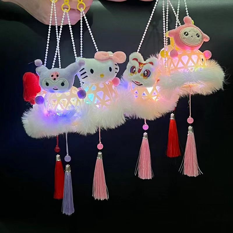 Mid-Autumn Festival portable luminous MengMeng bamboo small lantern luminous jade rabbit pendant lantern cartoon toy lantern wholesale Mid-Autumn Festival portable luminous MengMeng bamboo small lantern luminous jade rabbit pendant lantern cartoon toy lantern wholesale