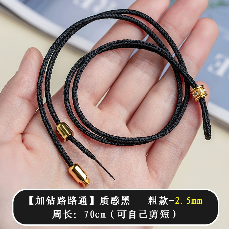 Ping An de alta gama cuerdas de collar colgante de oro cuerdas de mano tejida ocho tesoros brújula anillo cabeza de Buda