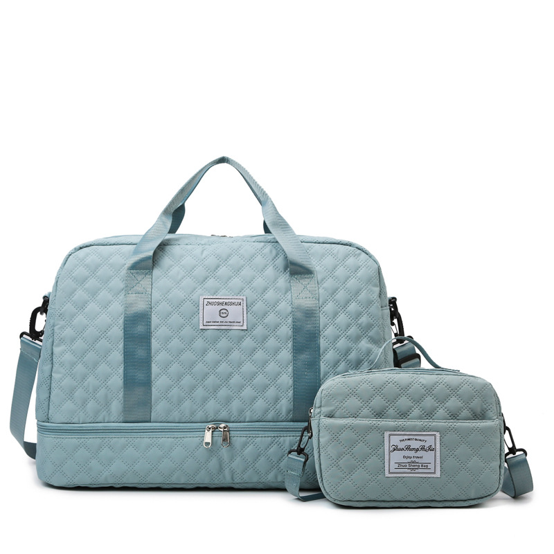 Moda corta distancia viaje rombo seco y húmedo separación deportes bolso de yoga fitness bolsa de gran capacidad de almacén de zapatos bolsa de viaje