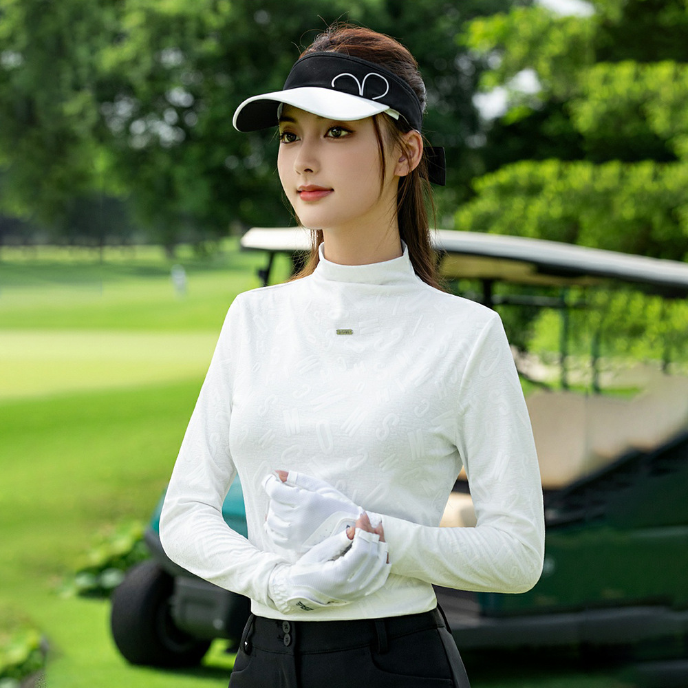 Pgm Golf Women's Autumn and Winter New High-Neck Long-Sleeve Women's Base Layer Clothing Top Set