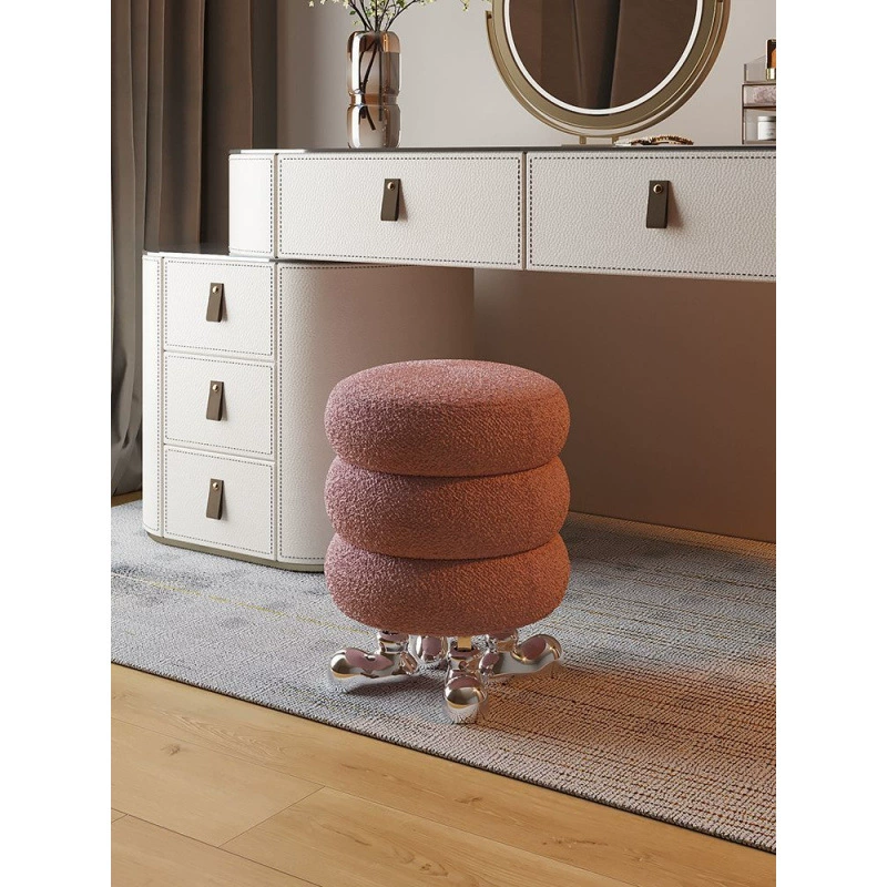 Круглый диван-табурет, туалетный столик, табурет для гостиной, балкона, дизайнерский диван-кресло для отдыха, табурет для смены обуви на входной двери