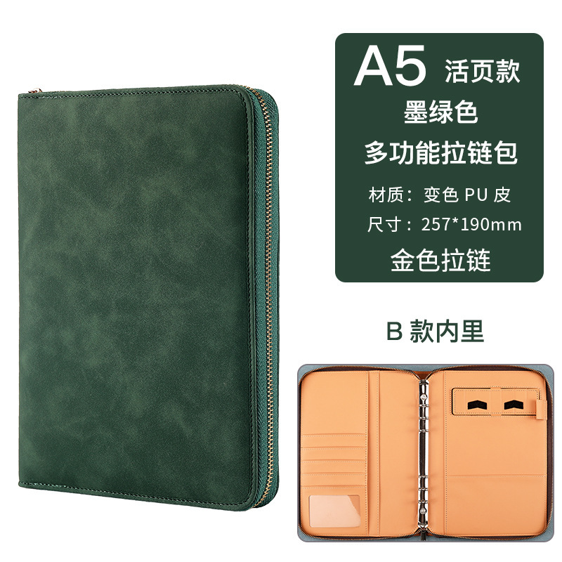 8.5inch 짙은 녹색 B 스타일 골드 지퍼