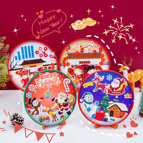 Children's ancient poetry stickers kindergarten creative handmade DIY paste production Tang poetry material package sticker gift