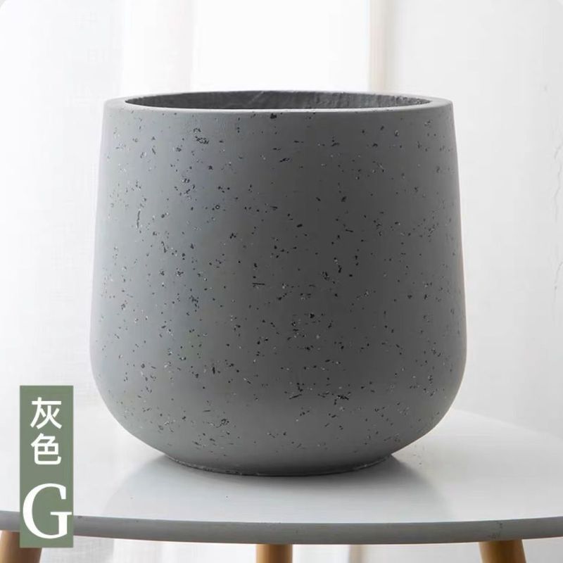 アップグレードされたマグネシウム泥植木鉢セメント植木鉢通気性のあるシンプルなラウンド植木鉢植物鉢植え北欧インターネットセレブファッション|undefined