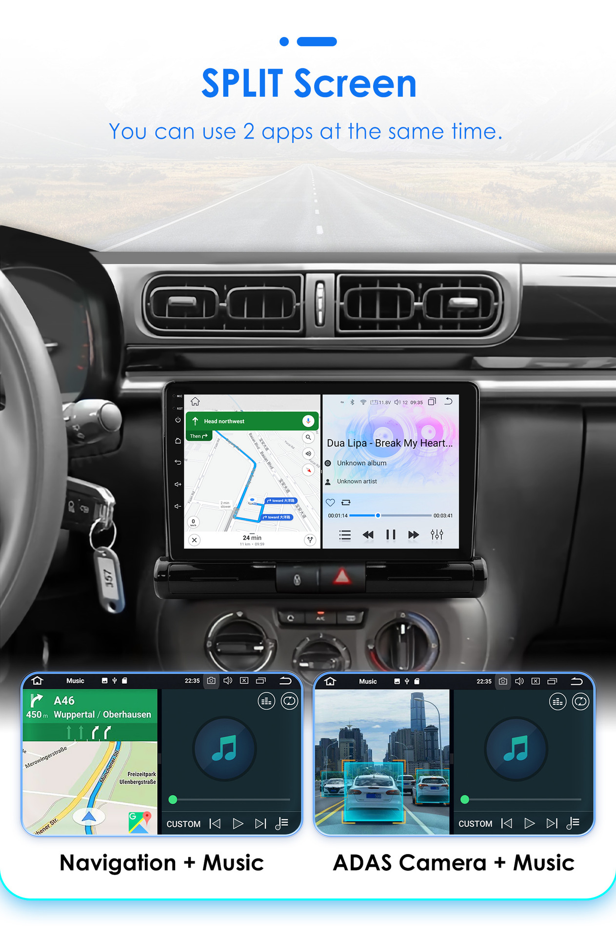 Cross-border goods 9 inches suitable for Citroen C3 car 17-23 car Bluetooth Android large screen navigation GPS