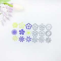 Scrapbooking DIY cutting die, carbon steel die, flower die template set of nine small flowers