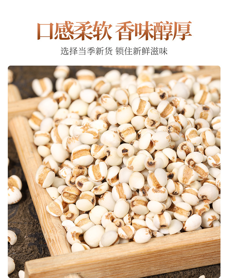 Coix Seed Yi Yi Ren 薏苡仁 Dried Job's Tears 100g Raw Herbal Grain for Tea Soup and Congee quality and texture