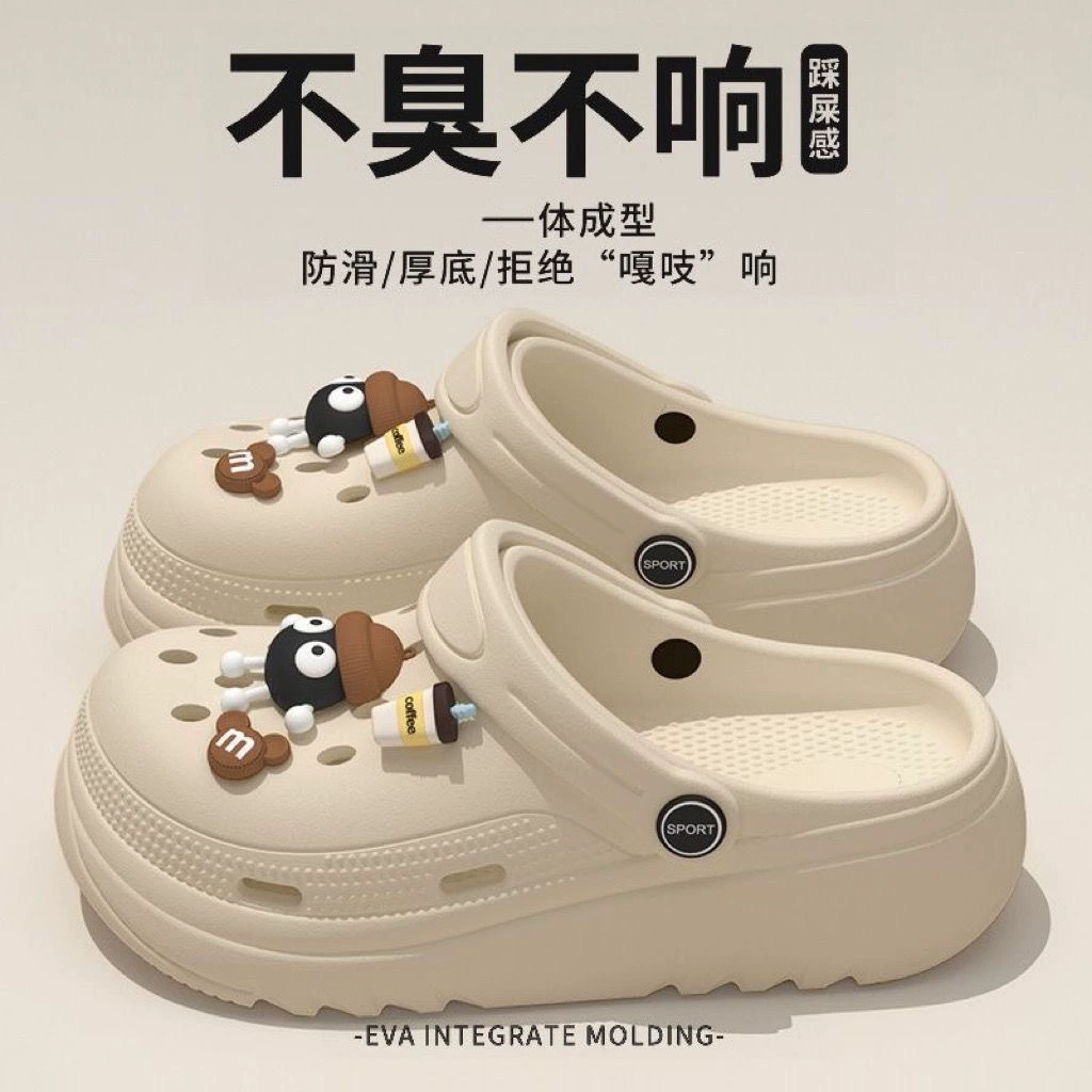 Cute summer beach footwear, breathable non-slip universal slide, slippers