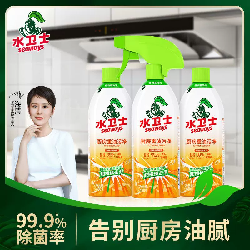 Средство для удаления жира и пятен Water Guardian Kitchen Heavy Grease Cleaner, обезжириватель для вытяжек, бытовой пятновыводитель