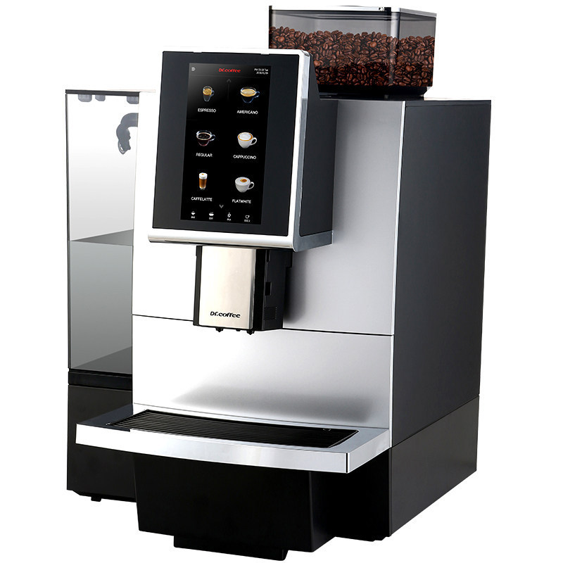 Dr. Coffee F12 Commercial Fully Automatic Coffee Machine with Large Touch Screen, Milk Coffee, Ins-Style White Italian Fully Automatic