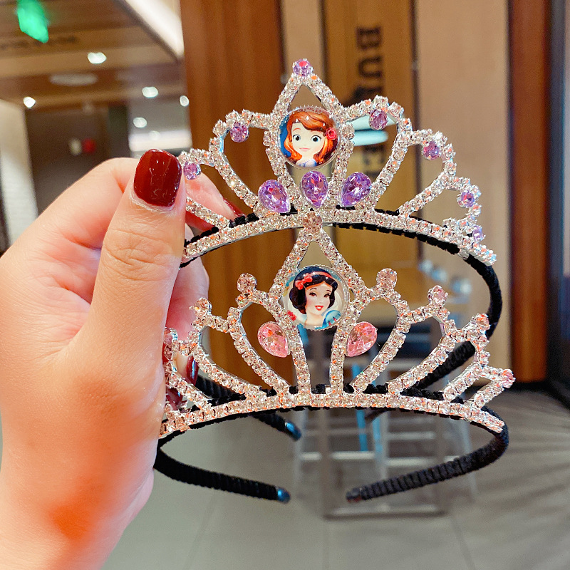 韓國女孩皇冠發箍冰雪奇緣可愛時尚髮飾復古卡通少女公主生日頭箍