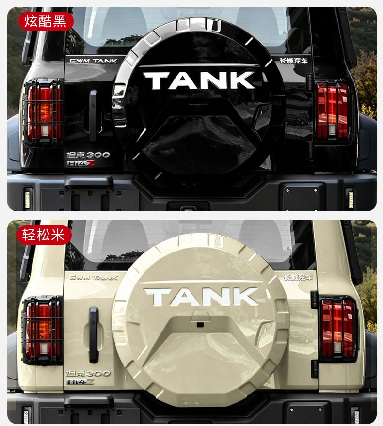 26 types of Tank 300L/hi4tz spare tire cover modification parts, rear spare tire shell exterior tire cover, off-road vehicle protection parts