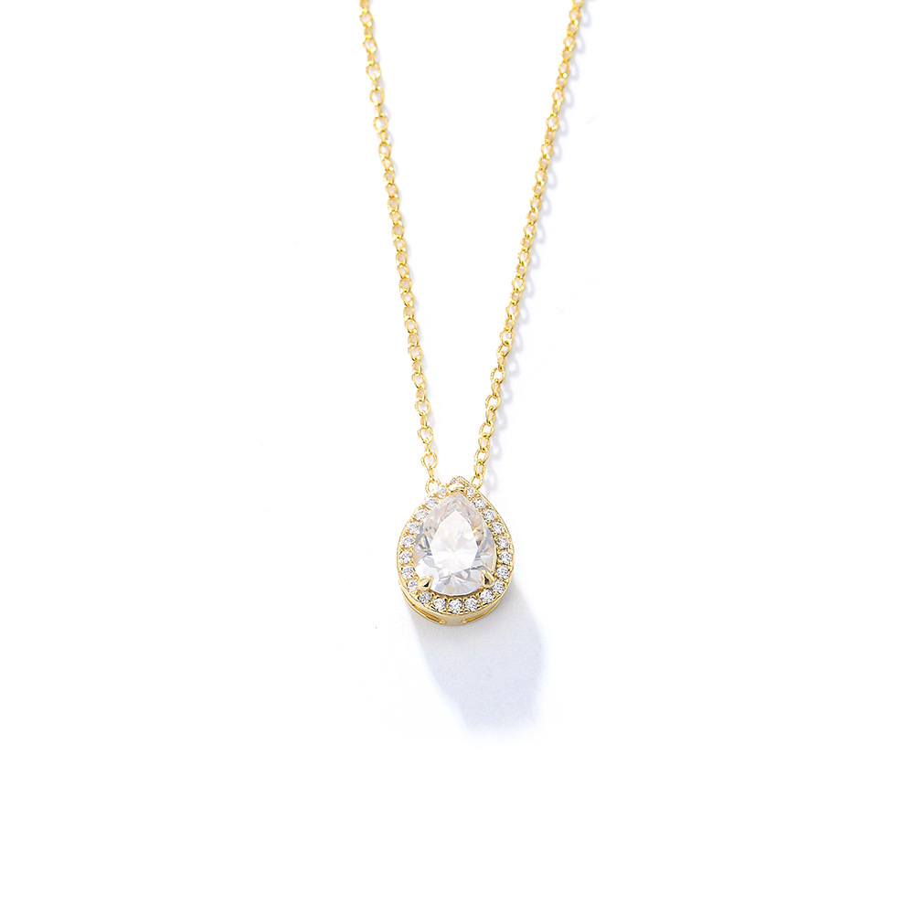 1 Piece Quantity Street Occasion 925 Sterling Silver Material Geometric Pattern 925 Sterling Silver Zircon Plating Geometric Necklace