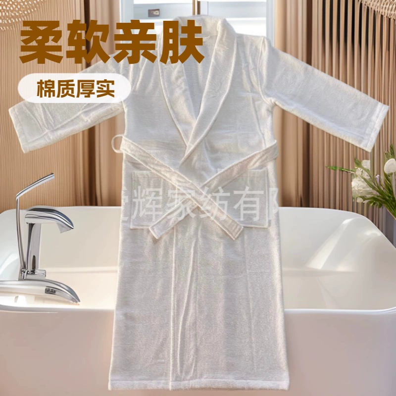 Хлопок халат халат халат халат белый отель халат спа-халат