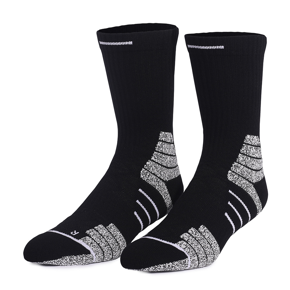 Calcetines de toalla gruesos para hombres y mujeres, calcetines deportivos profesionales, calcetines antideslizantes hasta la pantorrilla, transpirables y absorbentes del sudor, prácticos calcetines de baloncesto de élite image 7