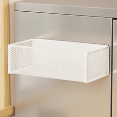 キッチン冷蔵庫マグネット収納棚マグネット穴なし外側マグネット側収納ケースバスケットバスケット掛け袋