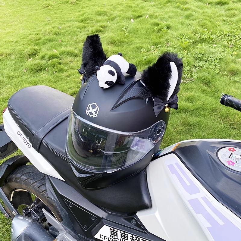 Cute Helmet Decoration Plush Cat Ears Ski Helmet Accessories Detachable