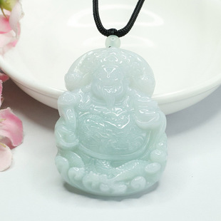 As Yu natural Burmese a jade pendant god of wealth jade necklace factory wholesale FC3090805