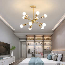 美式客厅吊灯餐厅卧室灯现代简约设计师创意个性轻奢灯具样版房灯