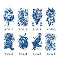 Semi-permanent Waterproof Internet Famous Tattoo Sticker Herbal Juice Fake Tattoo Simulation Tattoo Sticker Custom Printing Tattoo 