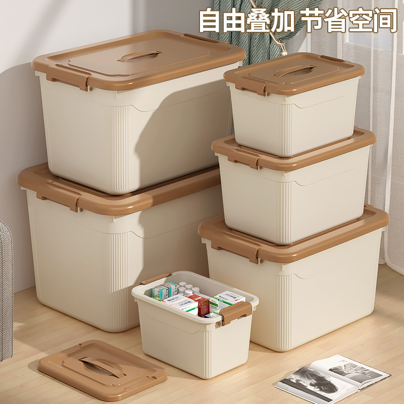 クリームスタイルの収納ボックス、厚みのある大容量の寝室寮の収納ボックス、家庭用衣類、おもちゃ、雑貨の収納ボックス|undefined
