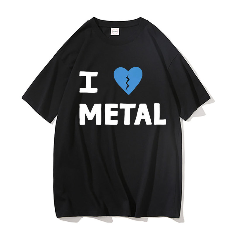 Eliot Smith I Love Metal Same Pattern Printed T-Shirt for Men and Women Retro Super