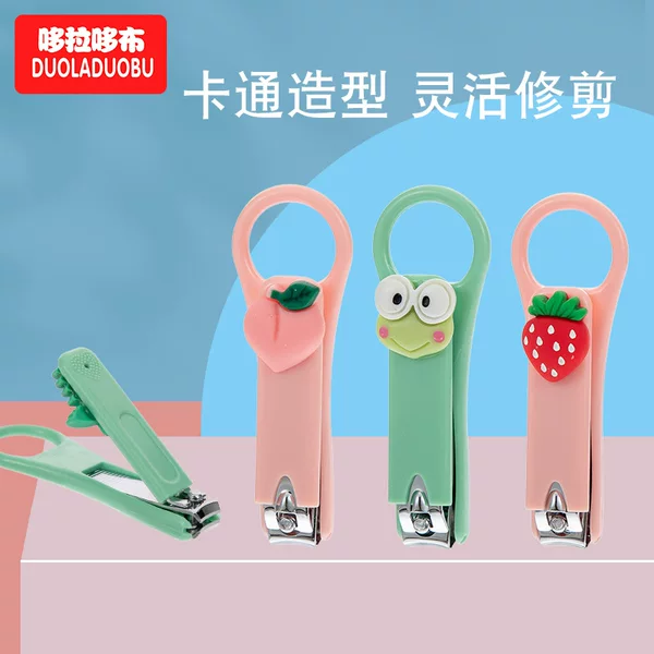 Doraemon children's stainless steel nail clippers cartoon shape flexible trimming baby nail clippers nail clippers 6401