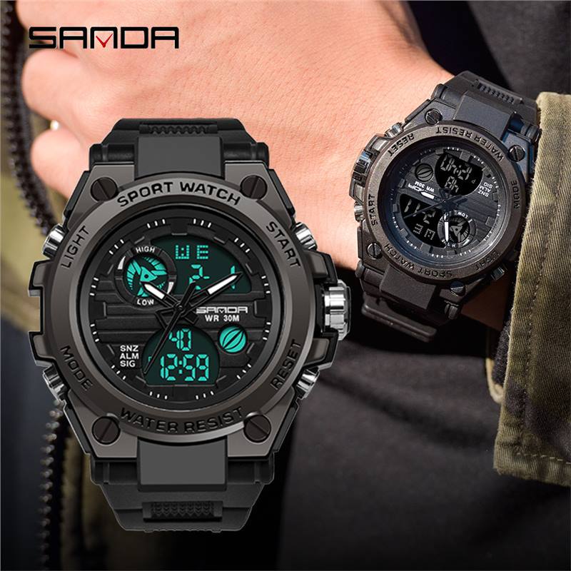 Sanda's Most Popular Hot-Selling Electronic Watch, Fashionable Waterproof Multi-Functional Sports Watch, Luminous Alarm Clock, Student Watch