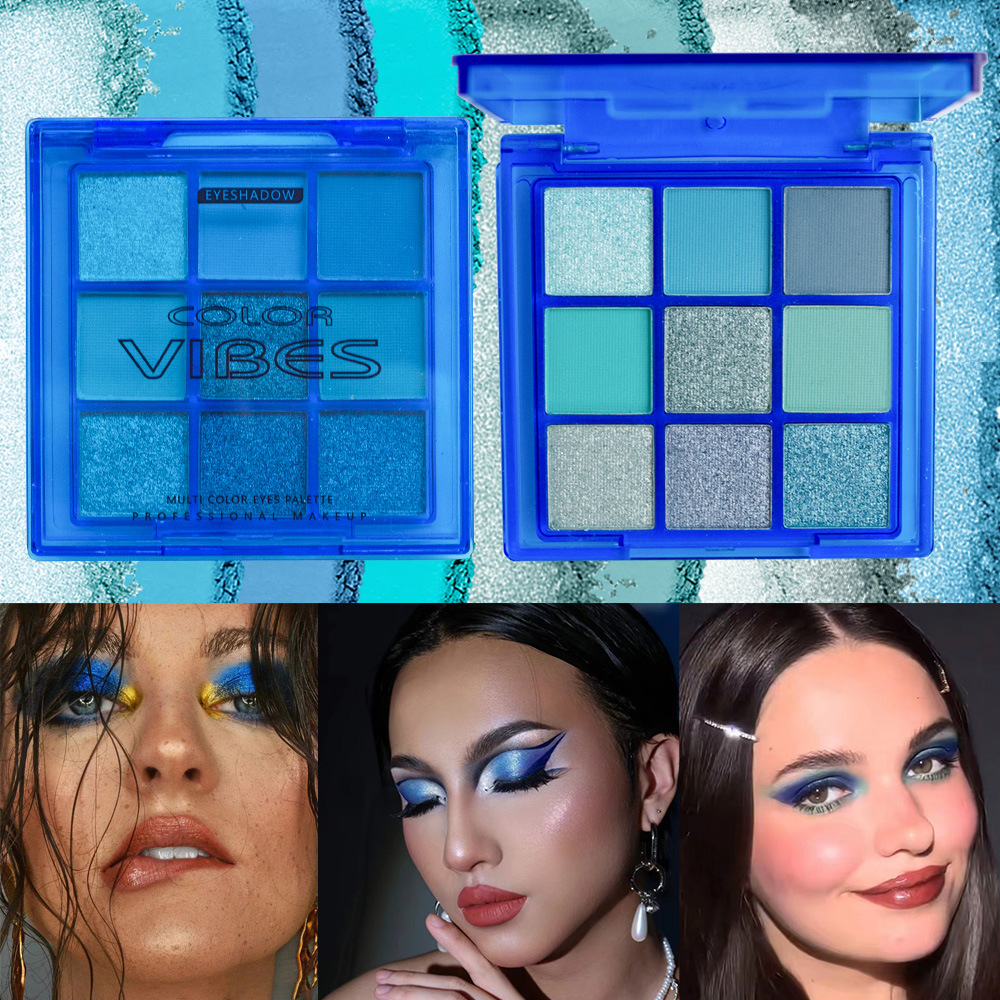 COOL STORY Blue Witch 9-color Eyeshadow Palette fang Sweat Klein Blue cos Stage Festival Colorful Makeup undefined