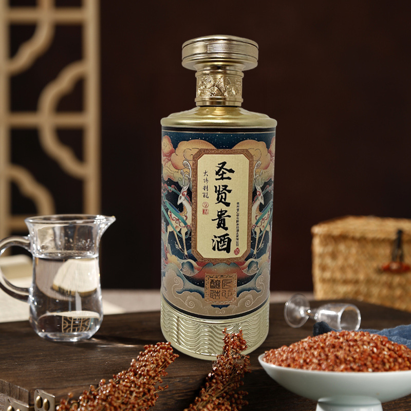 圣贤贵酒贵州茅台镇特产53度酱香纯粮酱香型白酒老窖封藏封坛珍藏