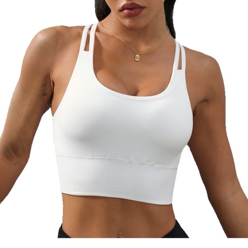 Cross-border high-intensity sports bras for women with shock absorption and fixed cups, yoga bras with cushioned cups, yoga wear