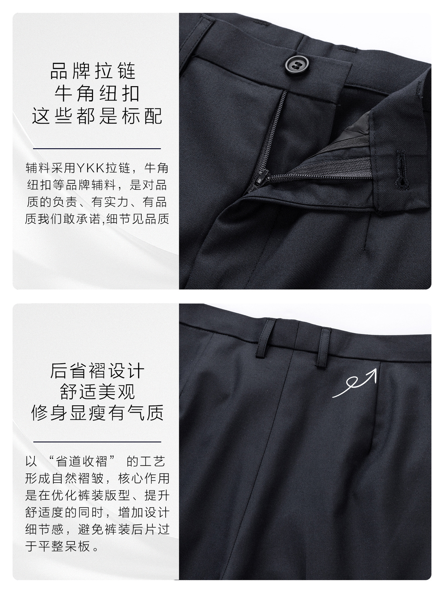Pantalones de trajes azules tibetanos ropa formal profesional de mujer primavera y otoño pantalones de trabajo tibetanos azul pequeño nueve pantalones occidentales rectos image 3