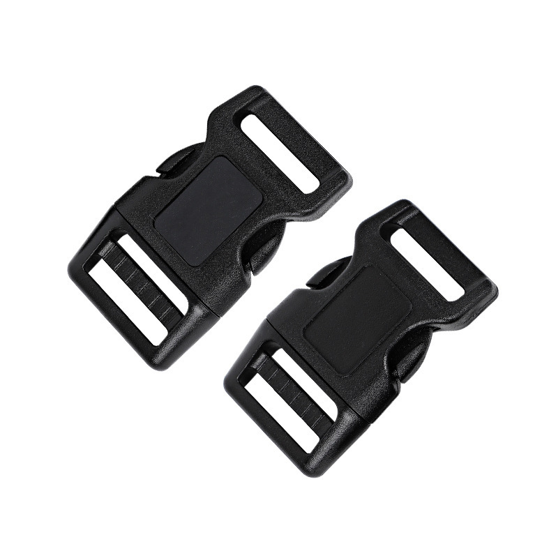 En stock accesorios de equipaje al por mayor ajustable POM hebilla de seguridad de plástico cuerda de tracción puede pegar LOGO PET hebilla image 7