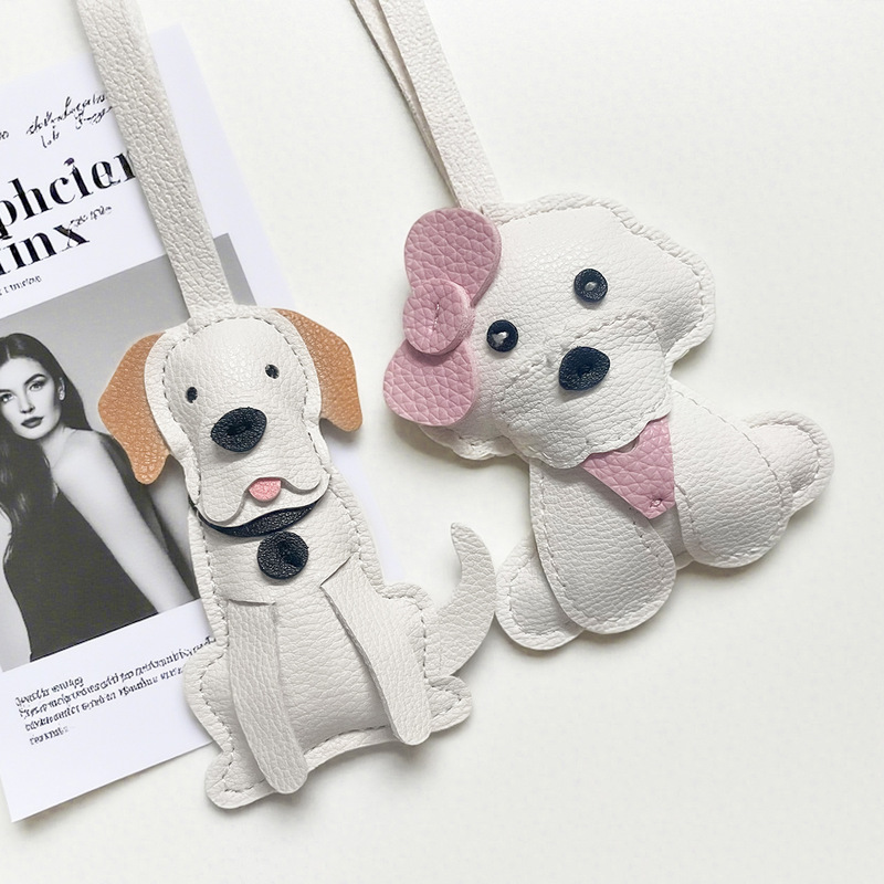 Cute Bichon Frise Dog Labrador Dog Pendant Cute DIY Lanyard Leather Puppy Bag Pendant Cute Bichon Frise Dog Labrador Dog Pendant Cute DIY Lanyard Leather Puppy Bag Pendant
