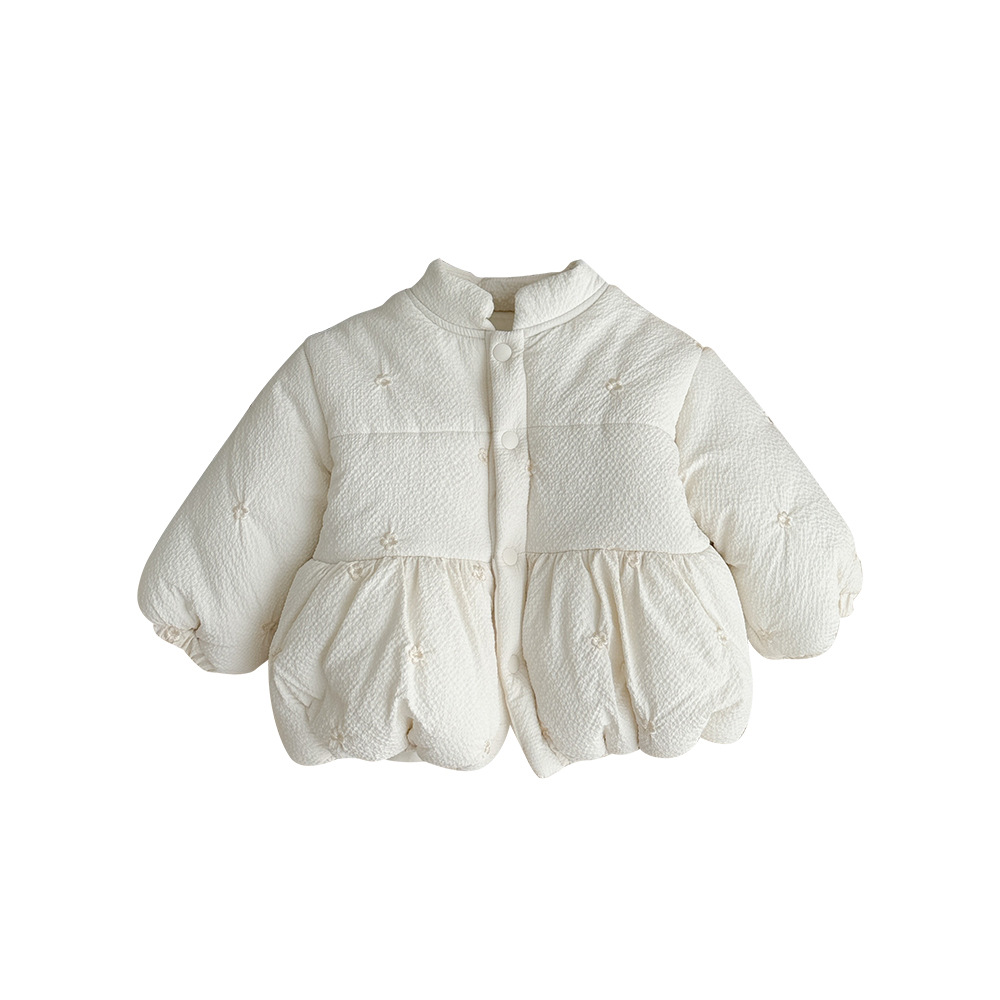 Chaqueta de algodón cálida gruesa de invierno para niñas, chaqueta de estilo occidental para bebés lindos y súper lindos, chaqueta de algodón de invierno cálida para bebés y niños pequeños