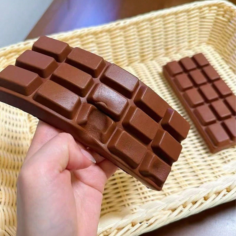 Soft and Sticky Simulated Pu Chocolate Bar with Slow Rebound, Suitable as a Student Gift, Model Prop, or Finger-Sucking Toy
