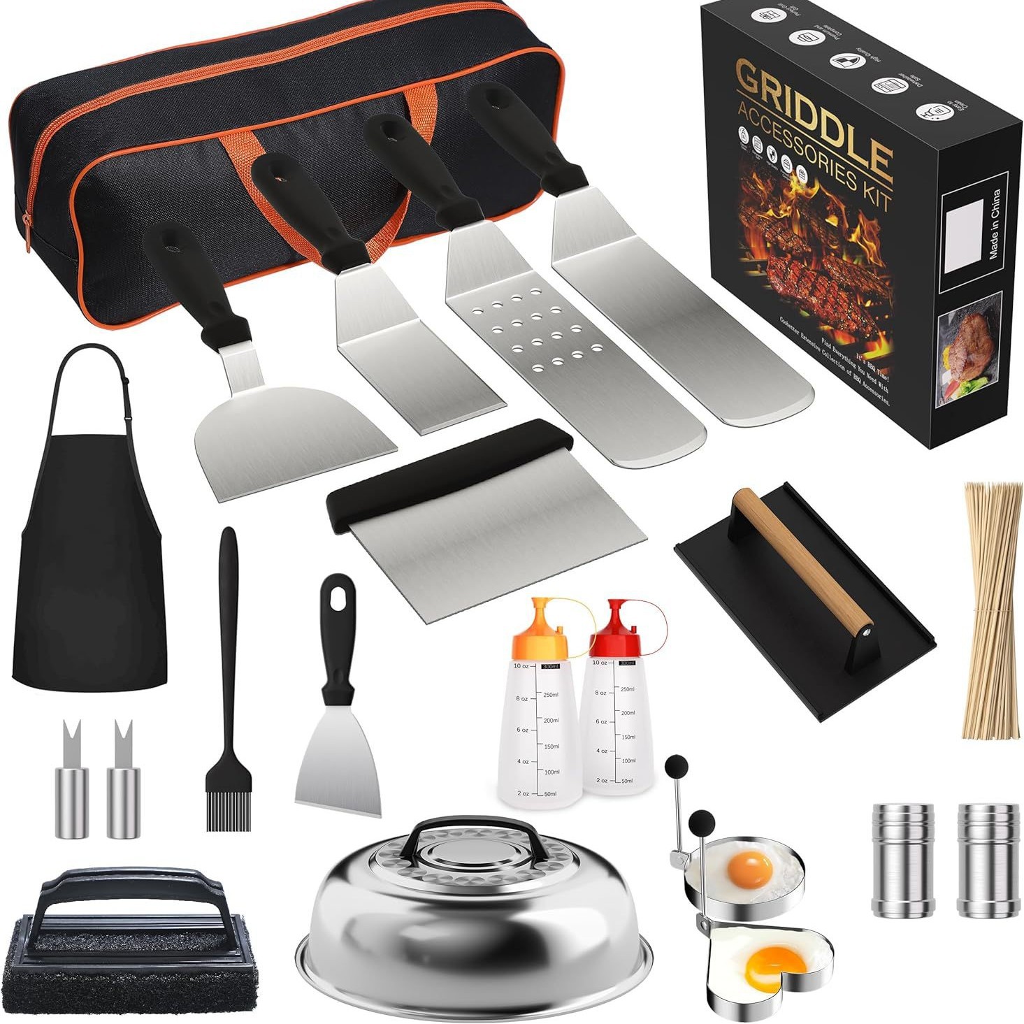 Transfronterizo Amazon spot set de herramientas de barbacoa al aire libre de acero inoxidable placa de parrilla set de herramientas de barbacoa