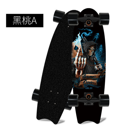 Maple Land Surfboard Fish Tail Board Beginner Commuter Street Simulator Single Kick Big Fish Board Direct Manufacturer Sale