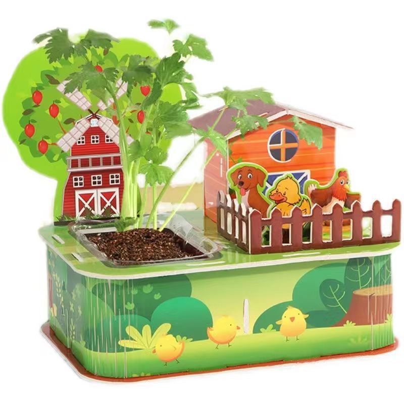 Una mini plantación de sol casa jardín botánico granja plantación de flores ecológica lección de biología científica juguete experimental