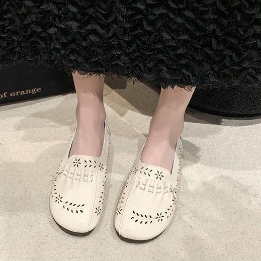2026 nuevo verano transpirable y cómodo con una base suave con un zapato ligero zapatos de frijol antideslizantes zapatos de moda de mujer