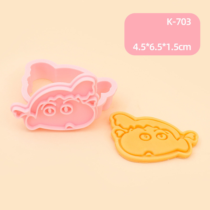 クレヨンしんちゃん漫画クッキー型漫画キャラクター 3D 立体プッシュ式 diy クリエイティブ家庭用ベーキングツール|undefined