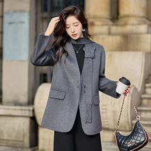 双面呢羊毛大衣女2025秋冬季新款小个子高级感羊毛呢外套ZQ25261