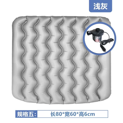 Vehicle-mounted inflatable bed | Travel - light-gray-trunk-booster-pad-8060-6cm-1-repair-kit-1-car-electric-pump