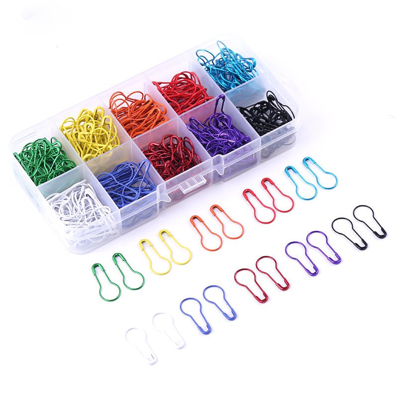 15-grid gourd-shaped pin box, colored, thickened, rust-proof, safe clothing tags, hanging cords, pins, factory wholesale